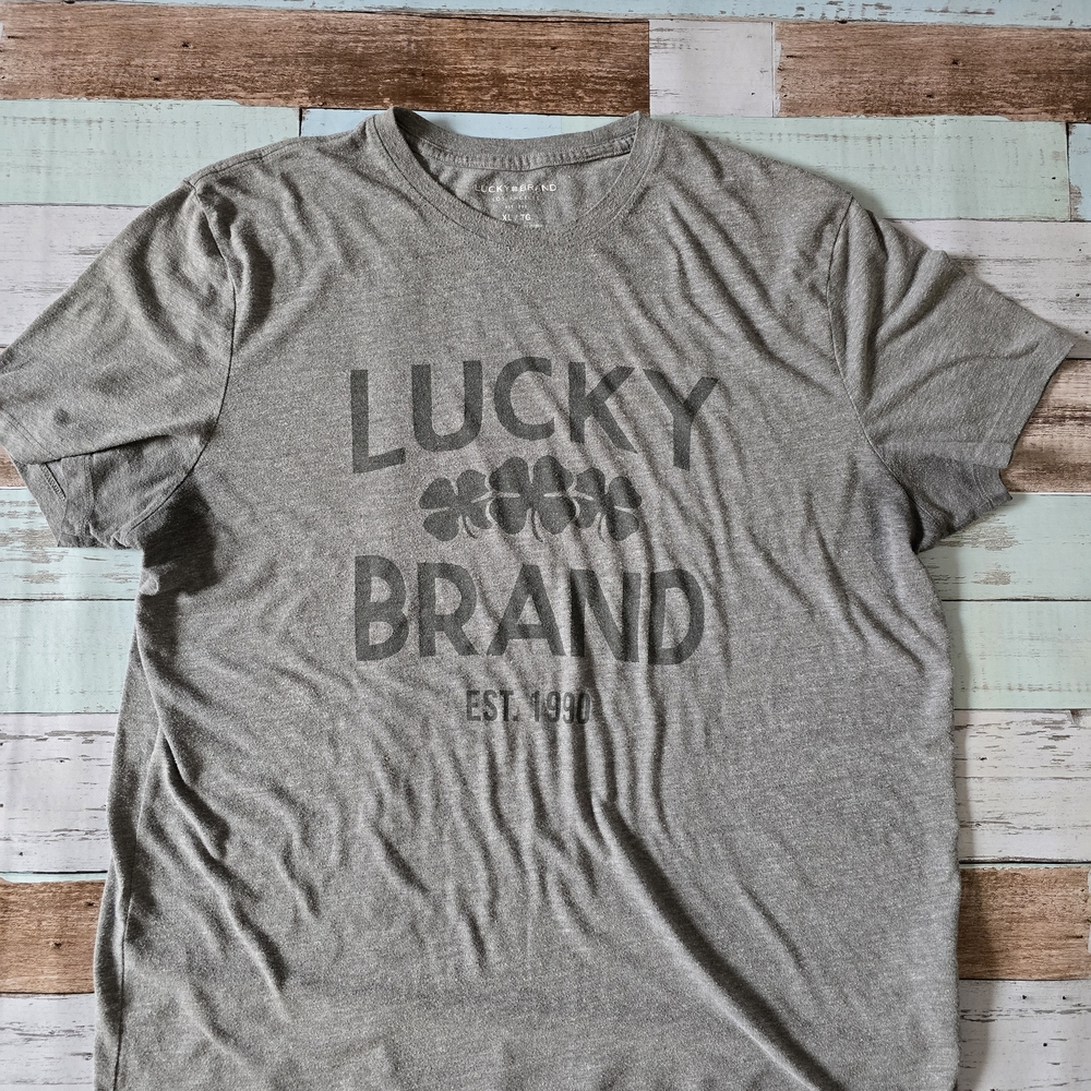 Lucky Brand Gray Short Sleeve Graphic Tee